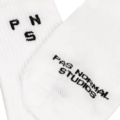 Pas Normal Studios Chaussettes*Off-Race Ribbed Socks White