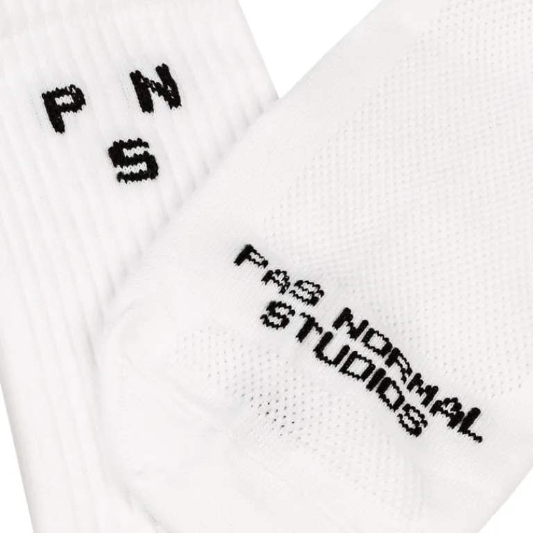 Pas Normal Studios Chaussettes*Off-Race Ribbed Socks White