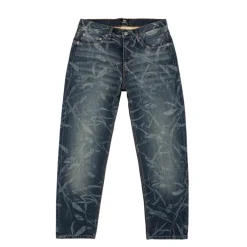 Patta Pantalons*Leaves Laser Printed Denim Jeans Blue Denim