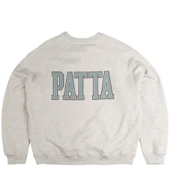 Patta Pullover*Marina Crewneck Sweater Light Grey Melange