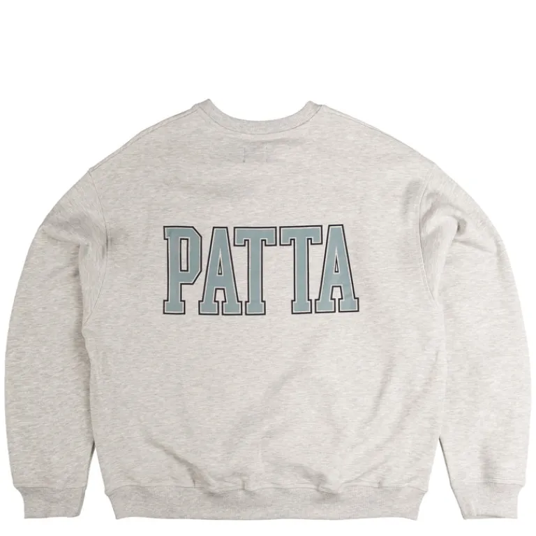 Patta Pullover*Marina Crewneck Sweater Light Grey Melange