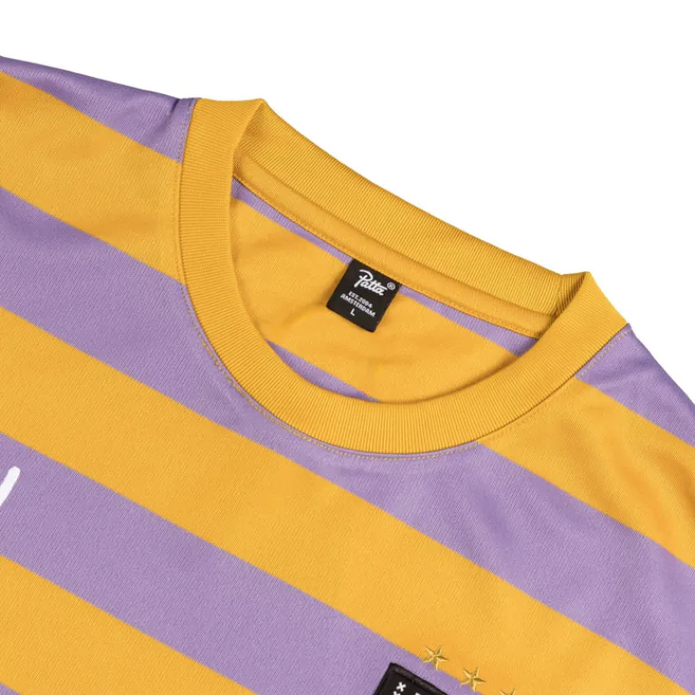 Patta T-Shirts*Striped Longsleeve Football Jersey Chalk Violet