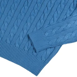 Polo Ralph Lauren Tricot|Pullover*Cable-Knit Cotton Jumper Blue Orbit