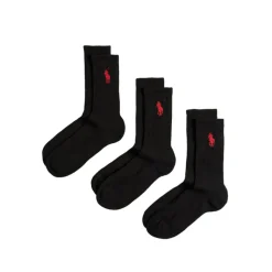 Polo Ralph Lauren Chaussettes*Crew Socks Big Pony 3 Pack Black