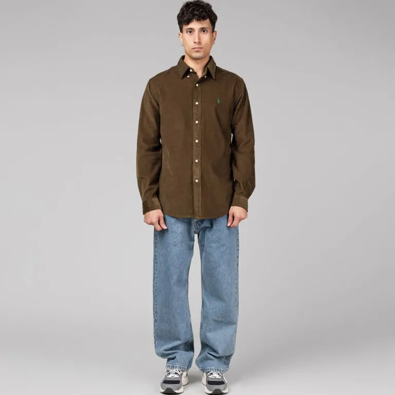 Polo Ralph Lauren Chemises*Custom Fit Corduroy Shirt Chocolate Mousse