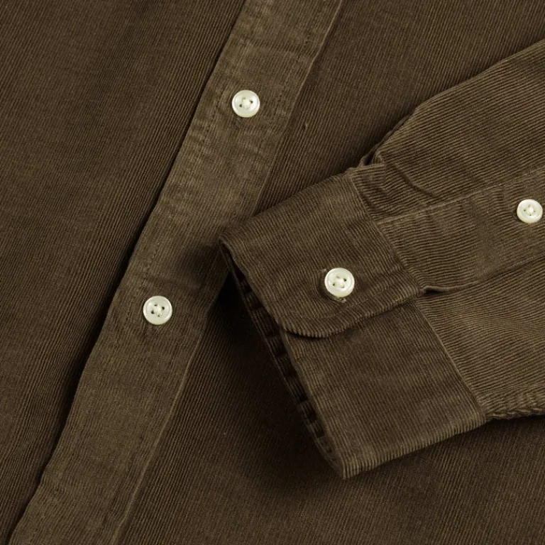 Polo Ralph Lauren Chemises*Custom Fit Corduroy Shirt Chocolate Mousse