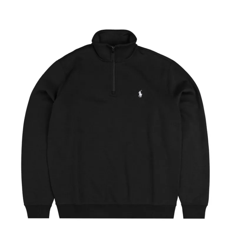 Polo Ralph Lauren Pullover*Double-Knit Quarter-Zip Pullover Polo Black