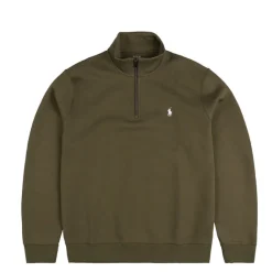 Polo Ralph Lauren Pullover*Double-Knit Quarter-Zip Pullover Company Olive