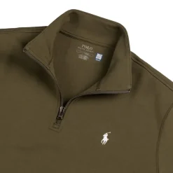 Polo Ralph Lauren Pullover*Double-Knit Quarter-Zip Pullover Company Olive