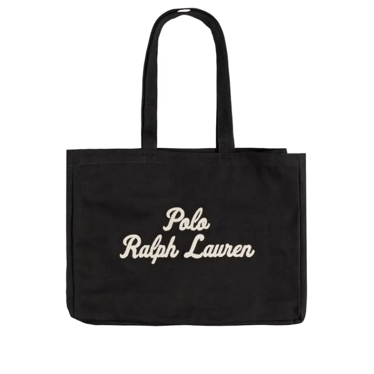 Polo Ralph Lauren Alle Anzeigen|Sacs*Embroidered Canvas Tote Bag Black