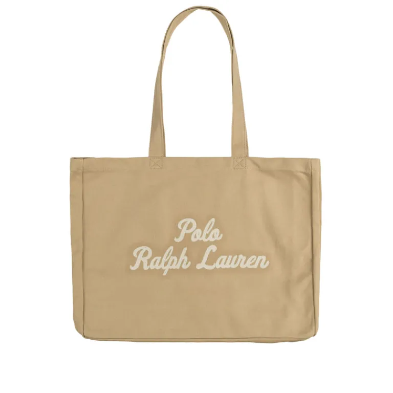 Polo Ralph Lauren Alle Anzeigen|Sacs*Embroidered Canvas Tote Bag Tan