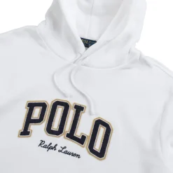 Polo Ralph Lauren Sweats À Capuche*Logo Fleece Hoodie White