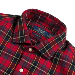 Polo Ralph Lauren Chemises*Long Sleeve Sport Hemd Red Navy