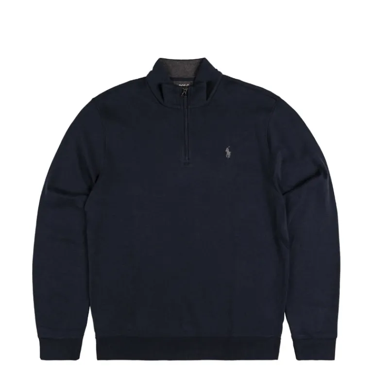 Polo Ralph Lauren Pullover*Luxury Jersey Quarter-Zip Pullover Aviator Navy