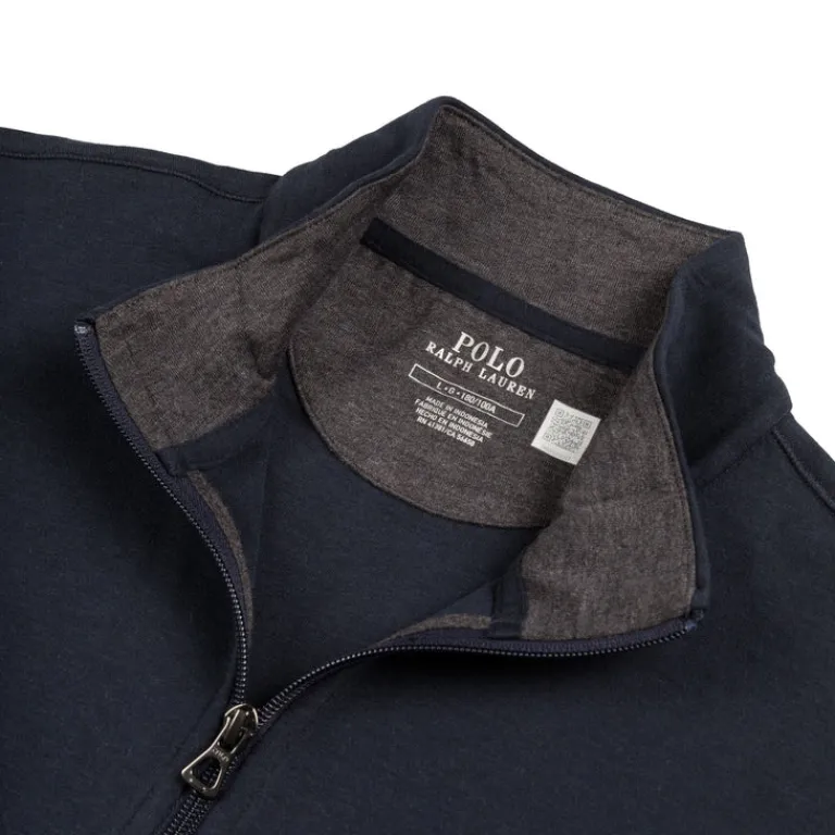 Polo Ralph Lauren Pullover*Luxury Jersey Quarter-Zip Pullover Aviator Navy