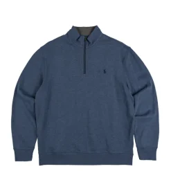 Polo Ralph Lauren Pullover*Luxury Jersey Quarter-Zip Pullover Blue