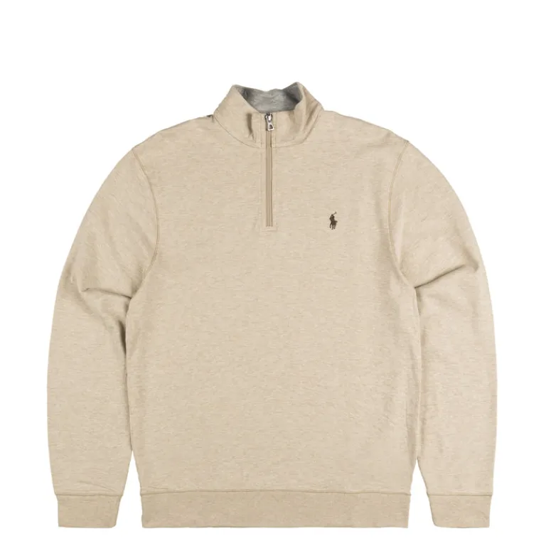Polo Ralph Lauren Pullover*Luxury Jersey Quarter-Zip Pullover Expedition Dune Heather