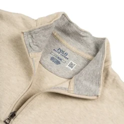 Polo Ralph Lauren Pullover*Luxury Jersey Quarter-Zip Pullover Expedition Dune Heather