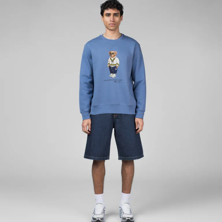 Polo Ralph Lauren Pullover*Polo Bear Fleece Sweatshirt Campus Blue Heritage