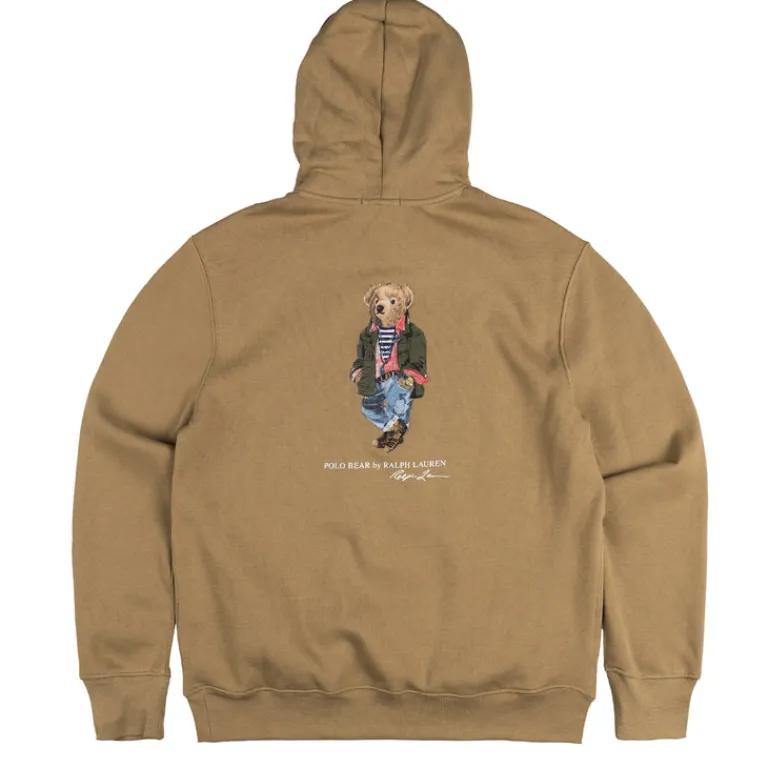 Polo Ralph Lauren Sweats À Capuche*Polo Bear Fleece Hoodie Camel / Explorer Bear