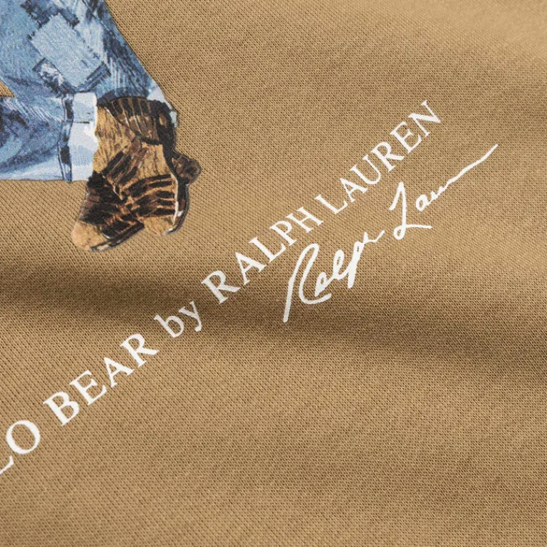 Polo Ralph Lauren Sweats À Capuche*Polo Bear Fleece Hoodie Camel / Explorer Bear