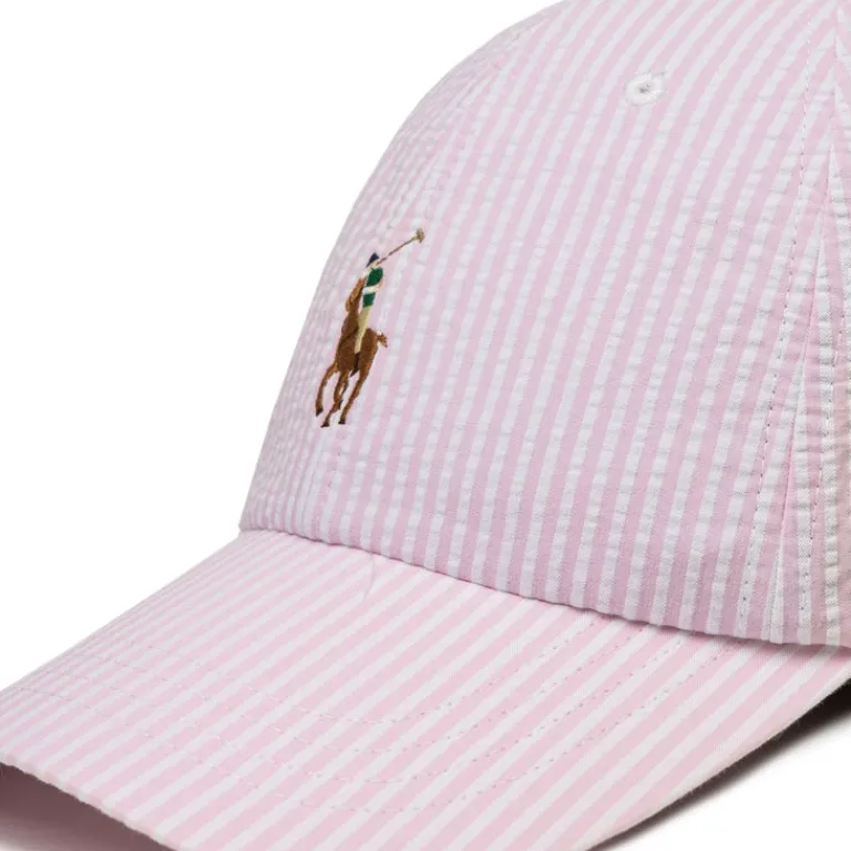 Polo Ralph Lauren Alle Anzeigen|Caps & Bucket Hats*Seersucker Ball Cap Carmel Pink