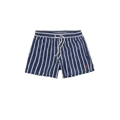 Polo Ralph Lauren Shorts*Traveler Slim Fit Swimming Trunk Blue Vertical Wide Stripe)