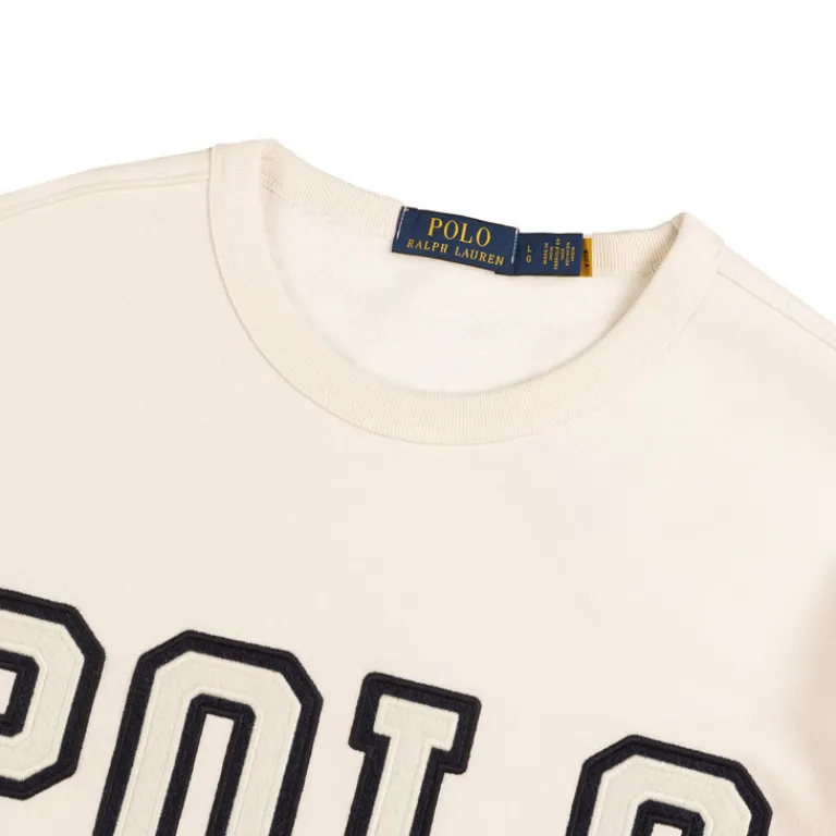 Polo Ralph Lauren Pullover*Vintage Fleece Graphic Sweatshirt White