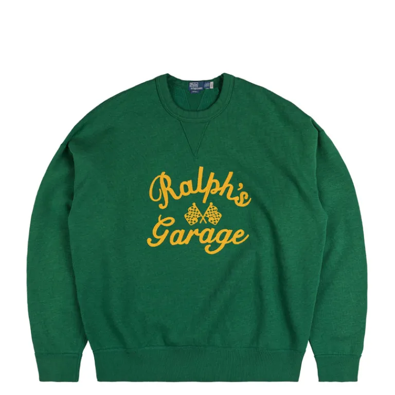 Polo Ralph Lauren Pullover*Vintage Fit Ralph's Garage Sweatshirt Green