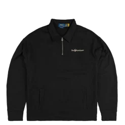 Polo Ralph Lauren Pullover*Zip-Mock Long Sleeve Pullover Polo Black