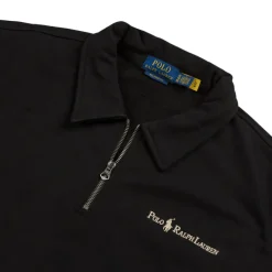 Polo Ralph Lauren Pullover*Zip-Mock Long Sleeve Pullover Polo Black