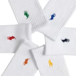Polo Ralph Lauren Chaussettes*Crew Socks 6 Pack White / Multi