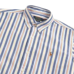 Polo Ralph Lauren Chemises*Custom Fit Striped Oxford Shirt Blue / White Multi