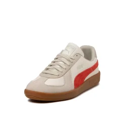Puma Sneakers En Cuir|Baskets Décontractées Terrace*Army Trainer Warm White / Puma Red / Gum