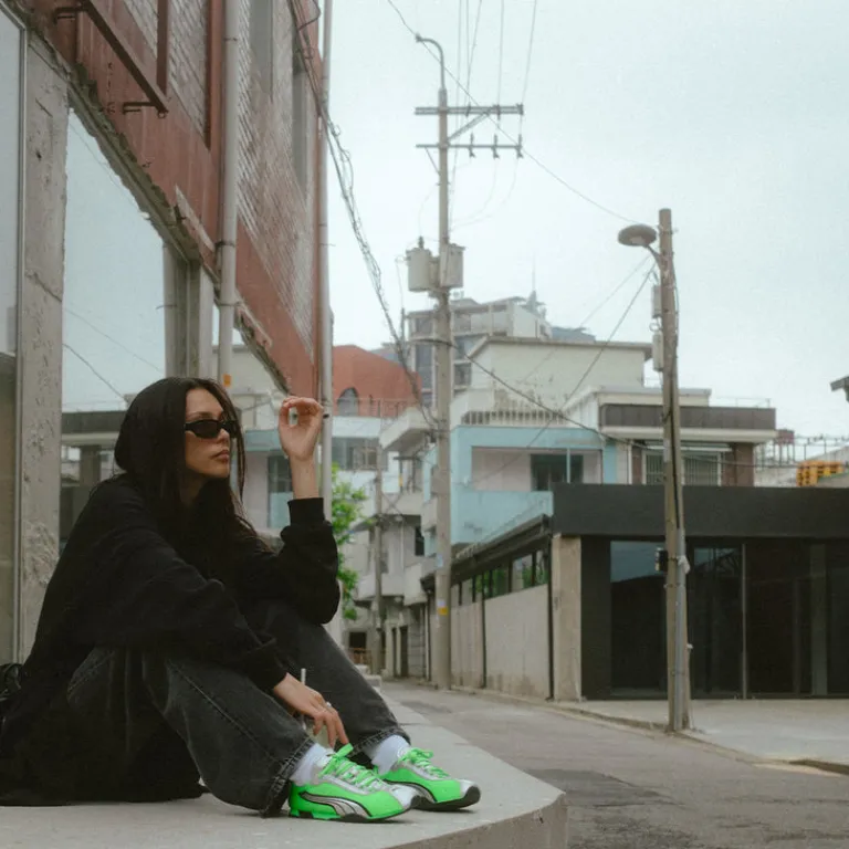 Puma Sneakers En Cuir*H-Street OG Fizzy Green / Puma Silver
