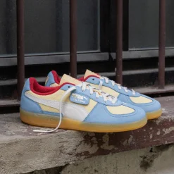 Puma Sneakers En Cuir|Baskets Décontractées Terrace*x Asphaltgold Palermo *Scopa* Chamomile / Zen Blue