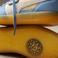 Puma Sneakers En Cuir|Baskets Décontractées Terrace*x Asphaltgold Palermo *Scopa* Chamomile / Zen Blue