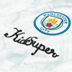 Puma T-Shirts*x KidSuper Studios Manchester City FC LS Retro Shirt Puma White / Puma Black