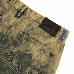 Rassvet Pantalons*Acid Wash Baggy Denim Pants Green