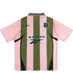 Reebok T-Shirts*x Botter Reverse Soccer Tee Striped Pink / Grey