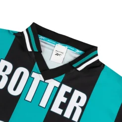 Reebok T-Shirts*x Botter Reverse Soccer Tee Striped Navy / Aqua