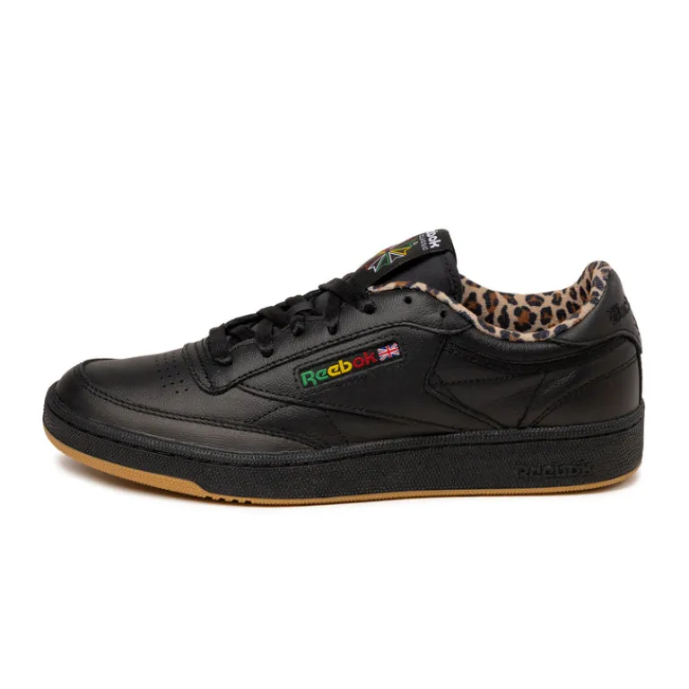 Reebok Sneakers En Cuir*x Wacko Maria Club C 85 Vintage Black / Leopard / Gum