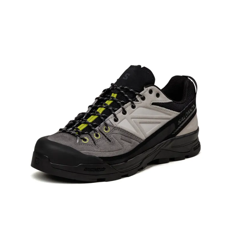 Salomon Sneakers En Cuir|Baskets D'Extérieur*X-Alp Leather Black / Castlerock / Dark Citron