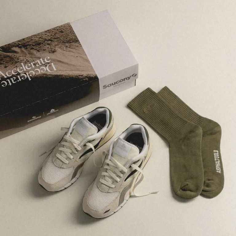 Saucony Sneakers En Cuir|Chaussures De Running Retro*x Asphaltgold Shadow 6000 White / Light Grey