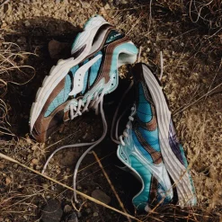 Saucony Sneakers Végétaliens|Chaussures De Running Retro*x Footpatrol Pro Grid Omni 9 Blue / Brown
