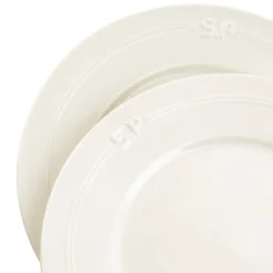 Service Projects Vaisselle*Métier SP Embossed Lunch Plate (Set of 2) White