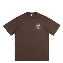 Sporty & Rich T-Shirts*Crest Seal 100th T Shirt Chocolate Cream
