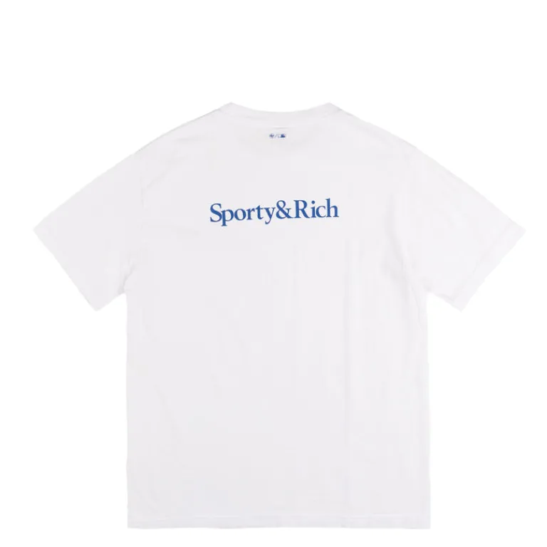 Sporty & Rich T-Shirts*Dodgers Serif T-Shirt White