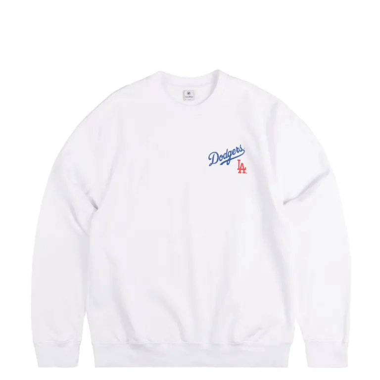 Sporty & Rich Pullover*Dodgers Serif Crewneck White