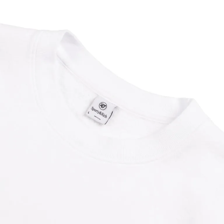 Sporty & Rich Pullover*Dodgers Serif Crewneck White